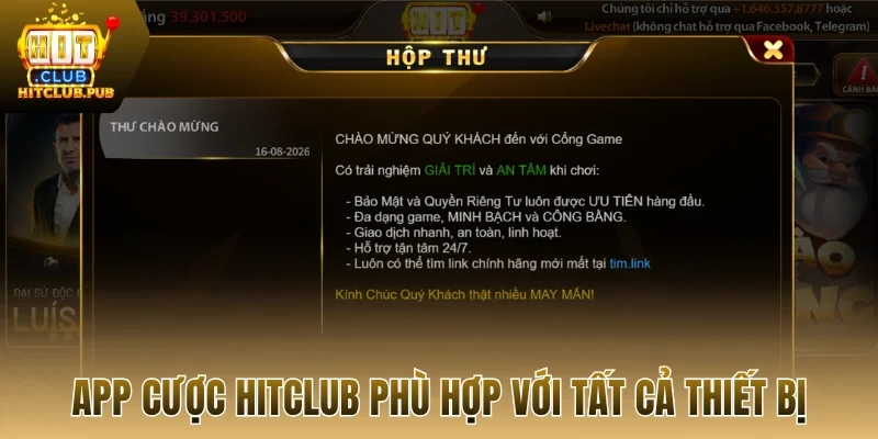 App cược Hitclub phù hợp với tất cả thiết bị