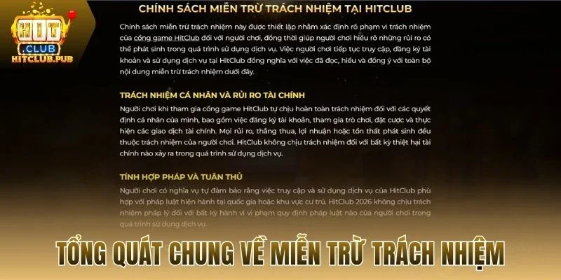 Tổng quát chung về miễn trừ trách nhiệm