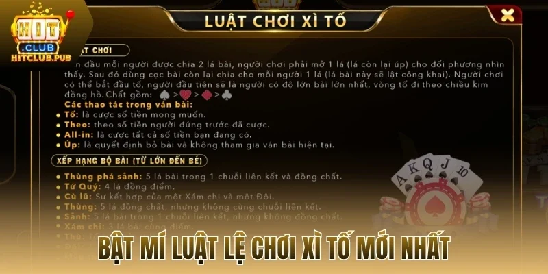 Bật mí luật lệ chơi xì tố mới nhất