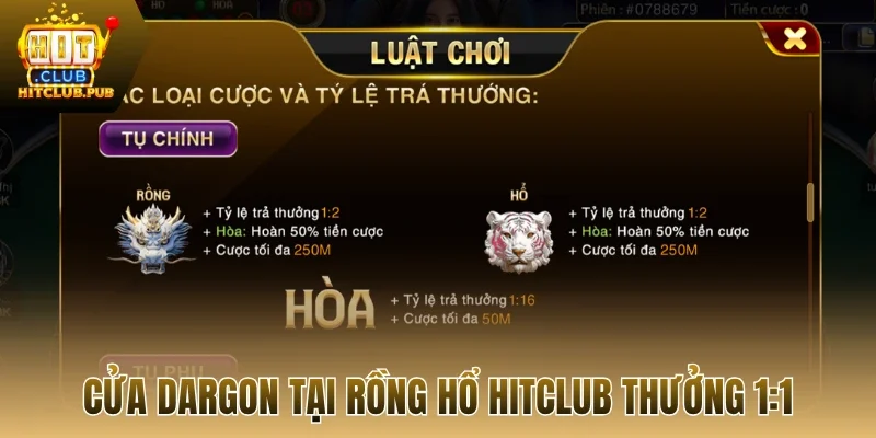 Cửa Dragon tại rồng hổ Hitclub thưởng 1:1