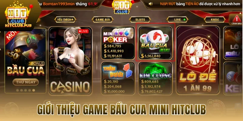 Giới thiệu game bầu cua mini Hitclub
