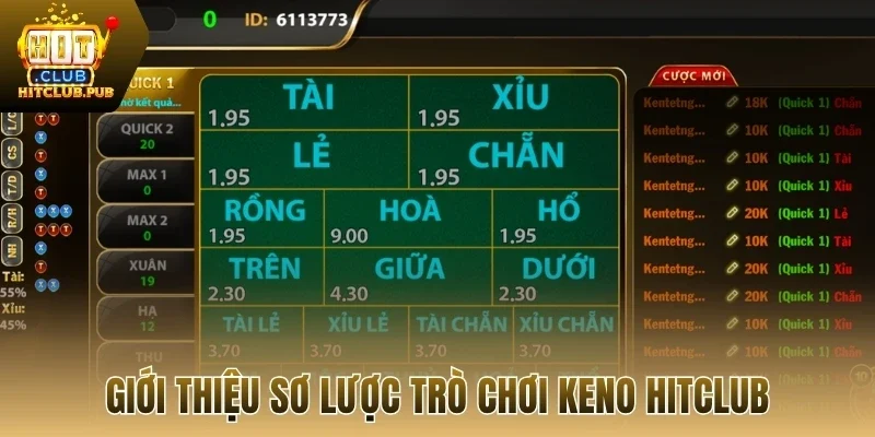 Giới thiệu sơ lược trò chơi keno Hitclub