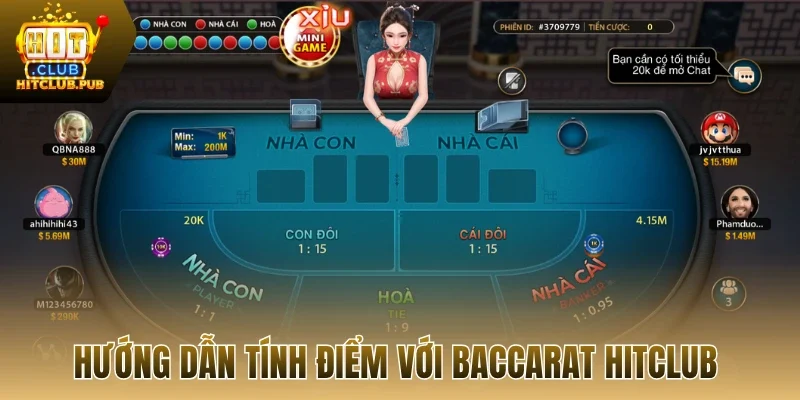 Hướng dẫn tính điểm với baccarat Hitclub 