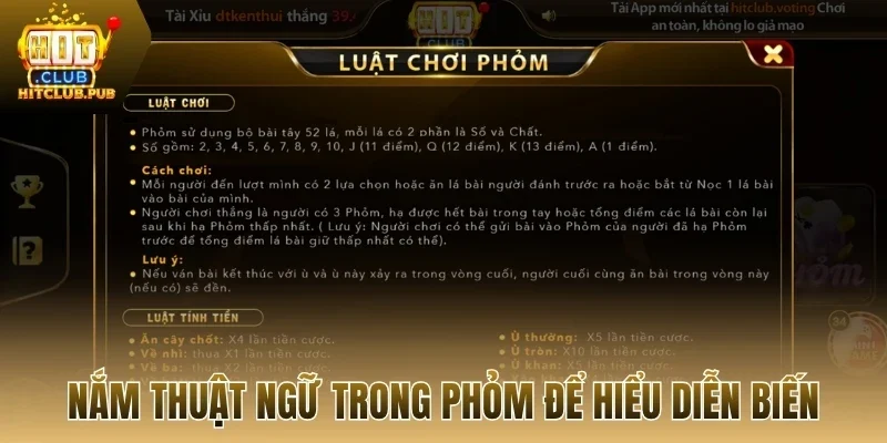Các thuật ngữ thông dụng khi chơi game phỏm