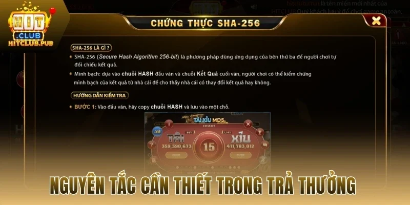 Nguyên tắc cần thiết trong trả thưởng 
