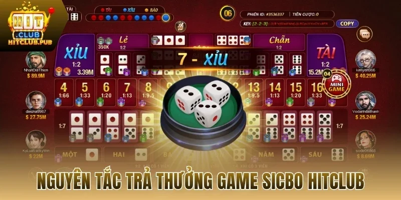 Nguyên tắc trả thưởng game sicbo Hitclub