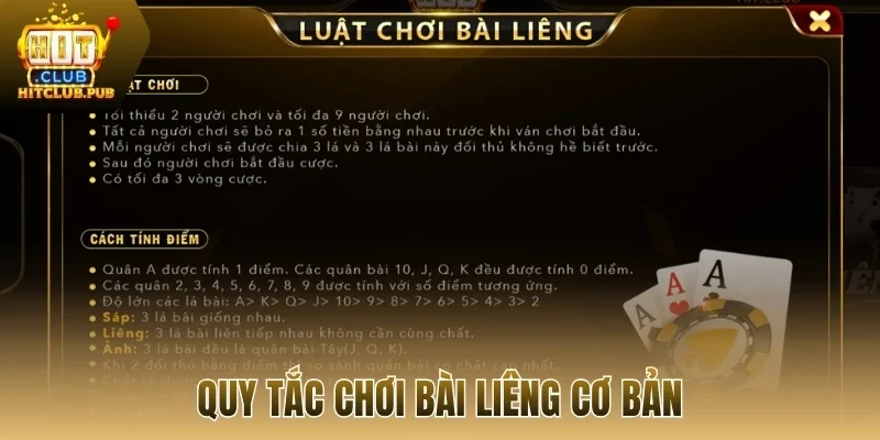 Quy tắc chơi bài liêng cơ bản