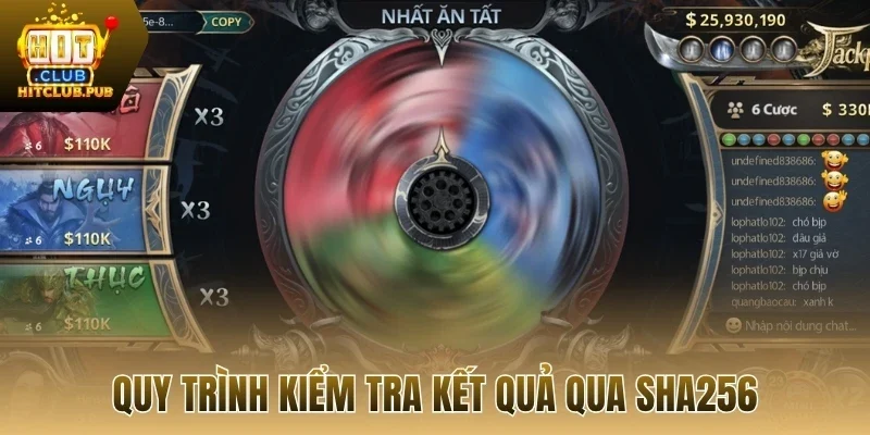 Quy trình kiểm tra kết quả qua SHA256