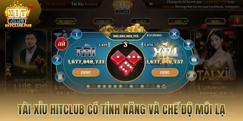 Tài xỉu Hitclub có tính năng và chế độ mới lạ