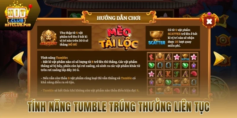 Tính năng tumble trúng thưởng liên tục