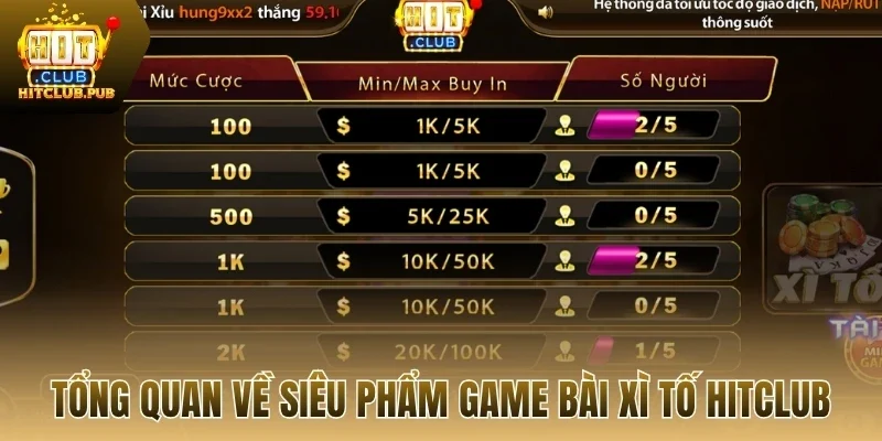 Tổng quan về siêu phẩm game bài xì tố Hitclub