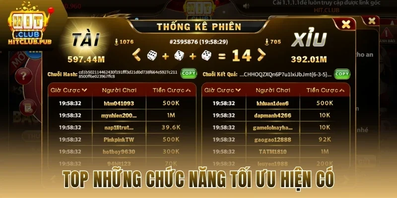 Top những chức năng tối ưu hiện có