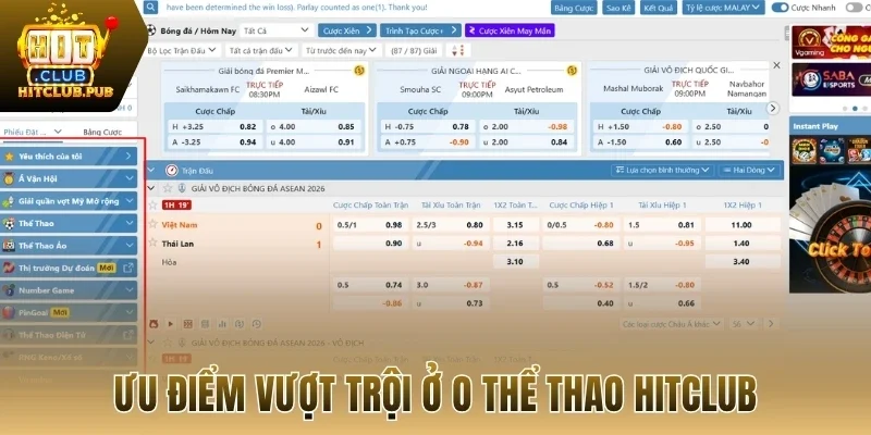 Ưu điểm vượt trội ở O thể thao Hitclub